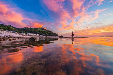 爆焼けの父母ヶ浜