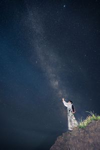 天の川を吸い込もうとする私