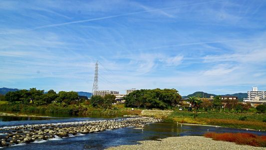 11月の飛行機雲