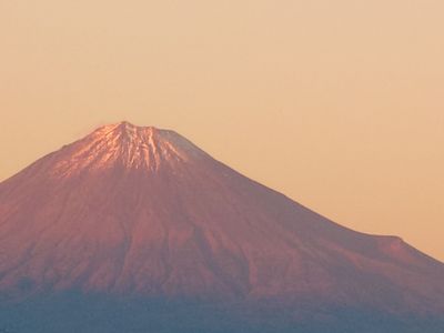夕暮れ富士山