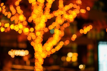 冬の街角のモザイク