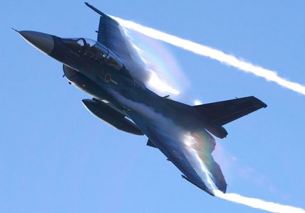 F-2 wearing a rainbow