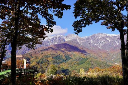 白馬で三段紅葉を見ることができました