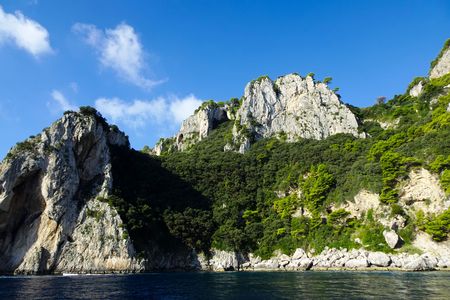 カプリ島の崖