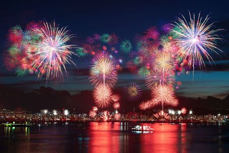 サマーナイト鹿児島2025　桜島側から