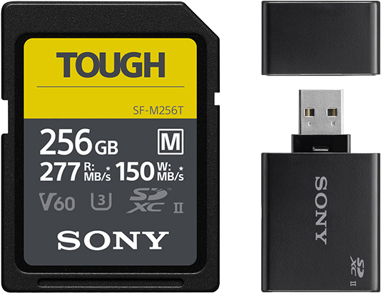 SF-Mシリーズ タフ（TOUGH）仕様（256GB）+ UHS-II対応SDメモリーカードリーダー MRW-S1