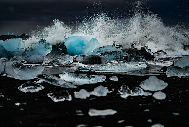 北極圏の海岸で