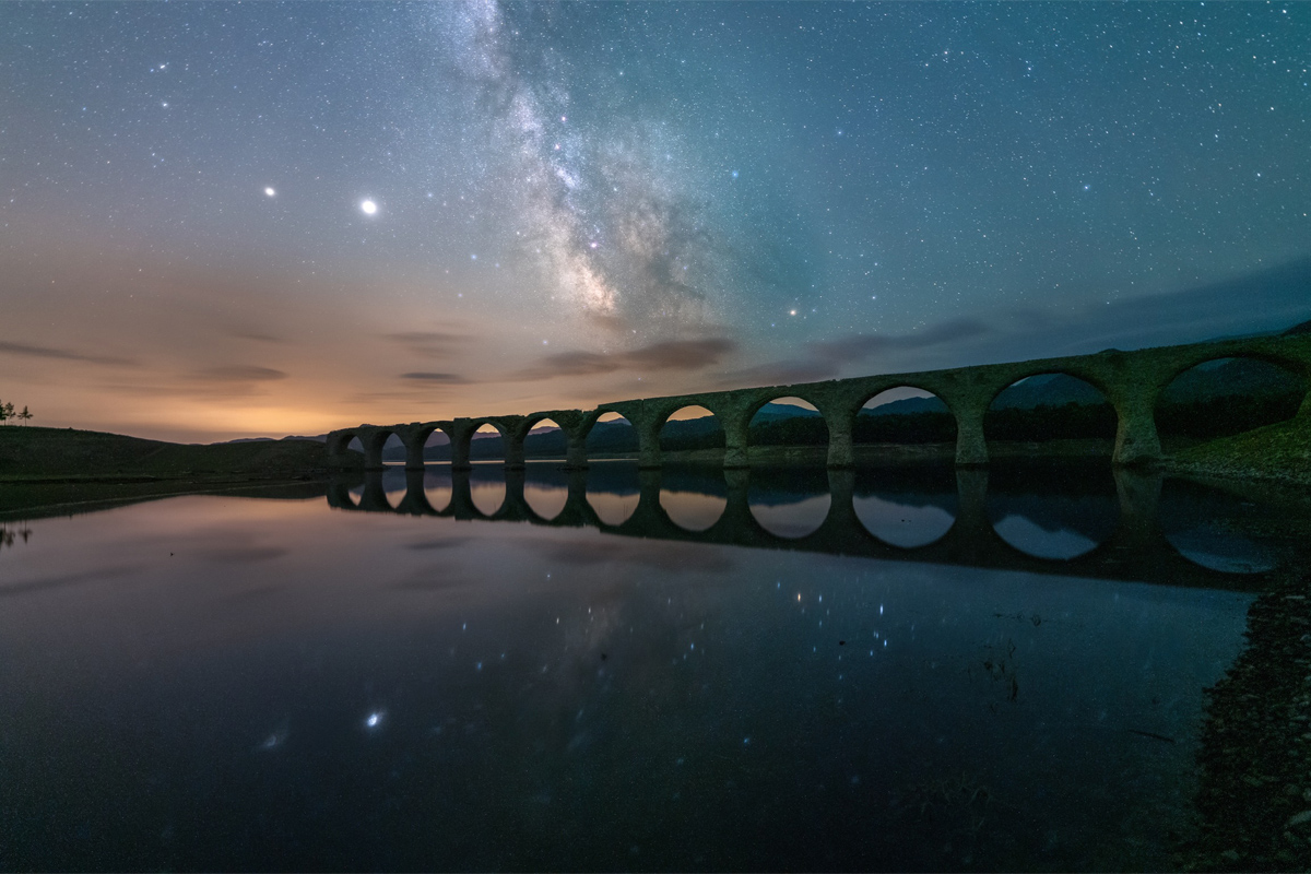 タウシュベツ川橋梁と天の川